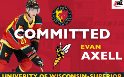 Captain Evan Axell Commits to UW-Superior To Play NCAA Hockey